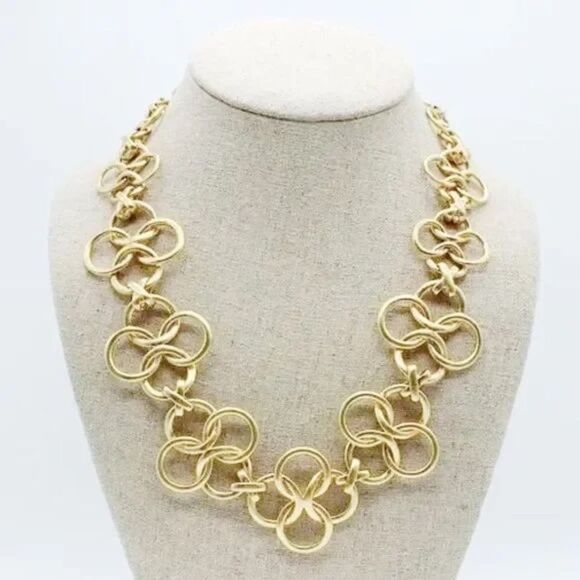 🎃 Stella & Dot Crosby Gold Link Necklace - Picture 3 of 8
